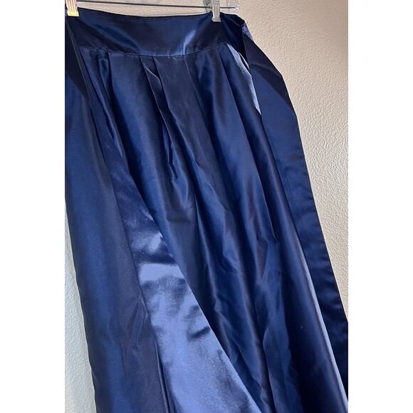 NIKKI ITALY Size 13 Maxi Skirt with Waist Tie Blue - Picture 2 of 10